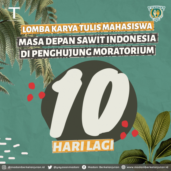 10 Hari Lagi, Ayo Submit Tulisanmu di Lomba Karya Tulis Mahasiswa Masa Depan Sawit Indonesia di Penghujung Moratorium